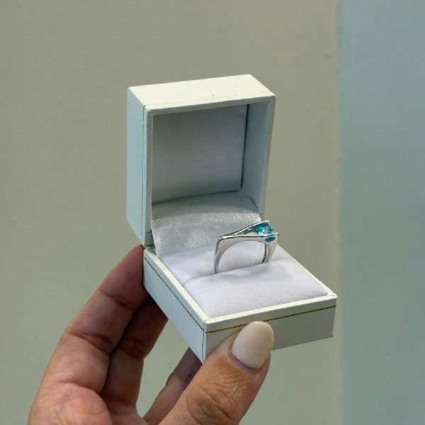 Producto - Sortija de puente a puente cuarzo celeste