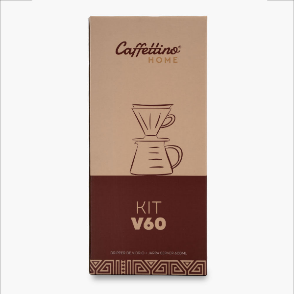 Producto - Kit Cafetera de filtro v60 vidrio 600cc Caffettino
