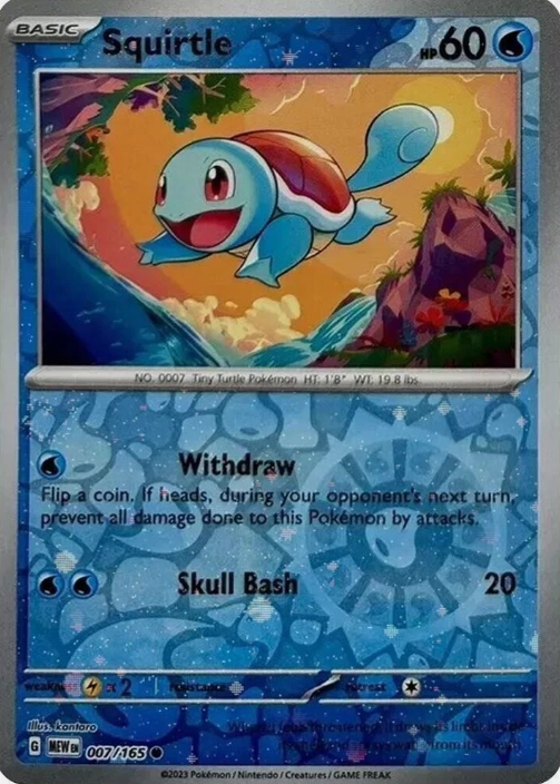 Producto - Squirtle 007/165 - 151 Reverse Holo Cosmos Tin Promos Exclusive