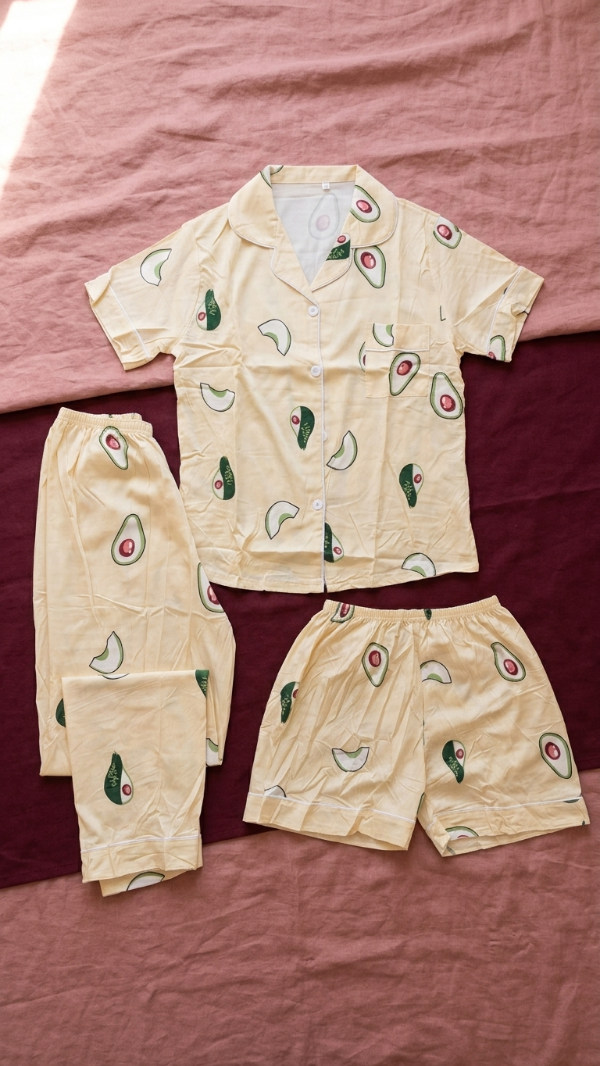 Producto - Camisero pijama 3 piezas - 0