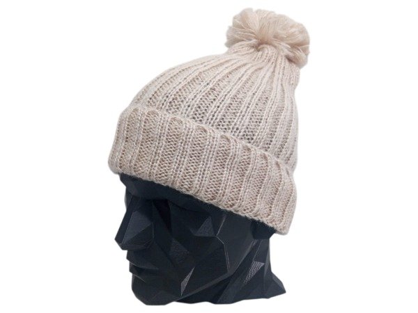 Producto - GORRO Morley horizontal c/pompón BEIGE