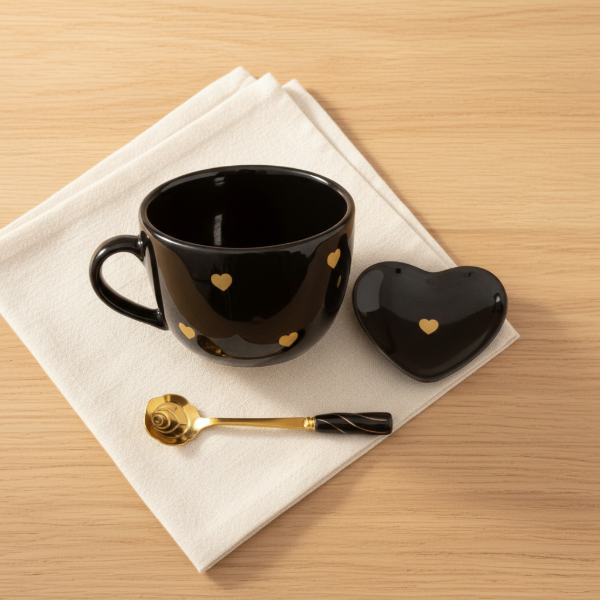 Producto - SET CORAZÓN DORADO