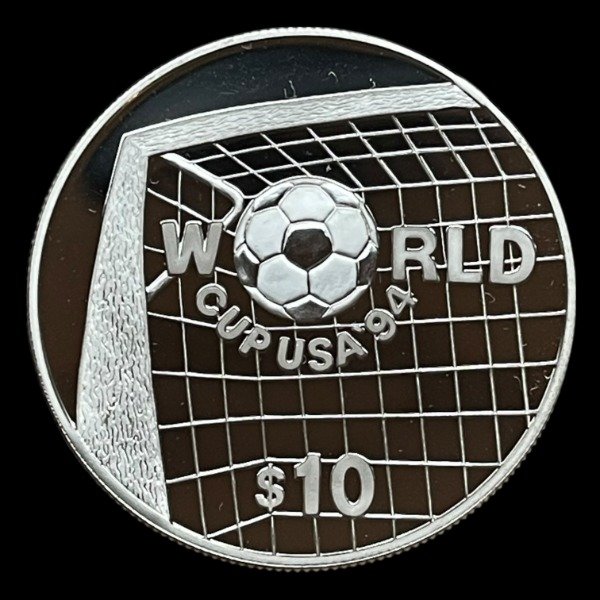 Producto - Belice (1994) 10 Dolares "Mundial de Futbol 1994" - Plata proof