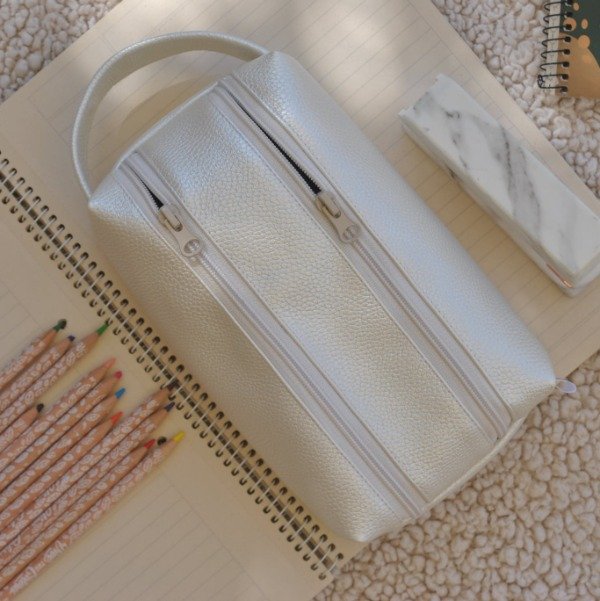 Producto - Cartuchera Doblecierre Blanco Perla