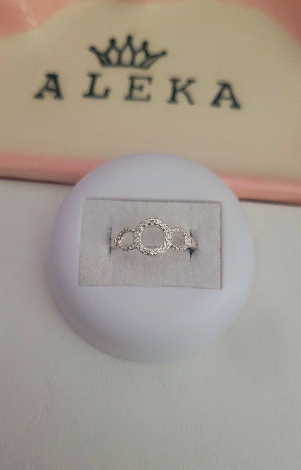 Producto - Anillo círculo micropave de plata 925 - 2