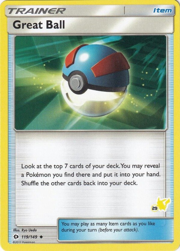 Producto - Great Ball - 119/149 #29 Pikachu Stamped - Battle Academy Sun and Moon
