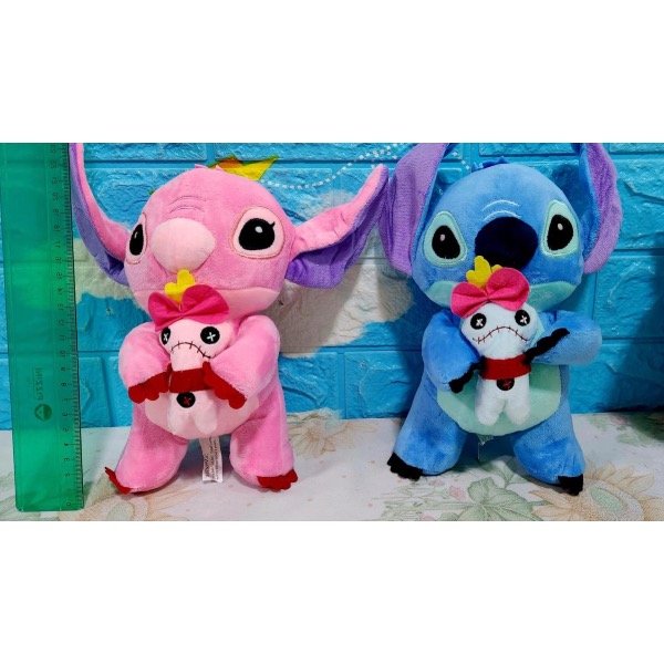 Producto - Peluche stitch angel con muñeca trapo 23cm