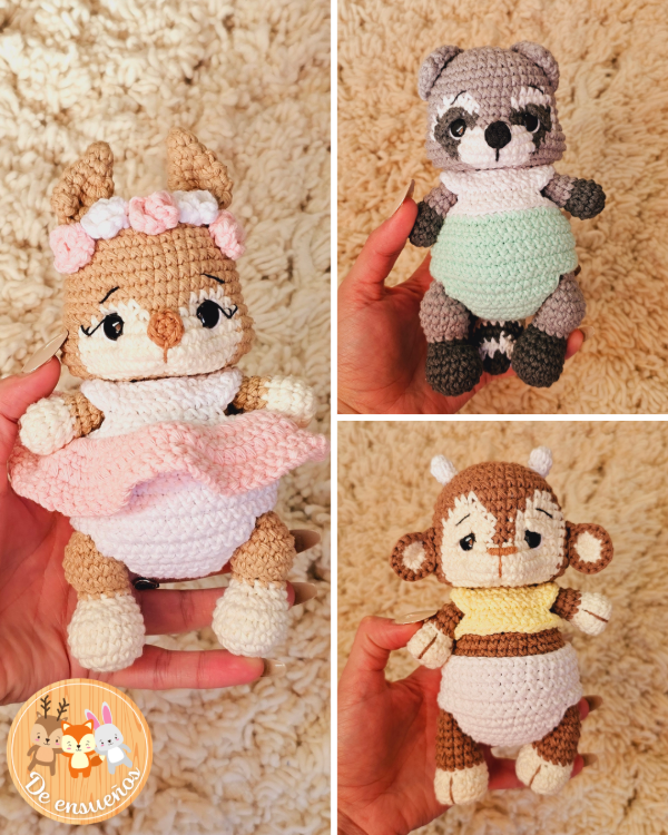 Producto - Pequeños bebe del bosque 2 - (3 guías de tejido)