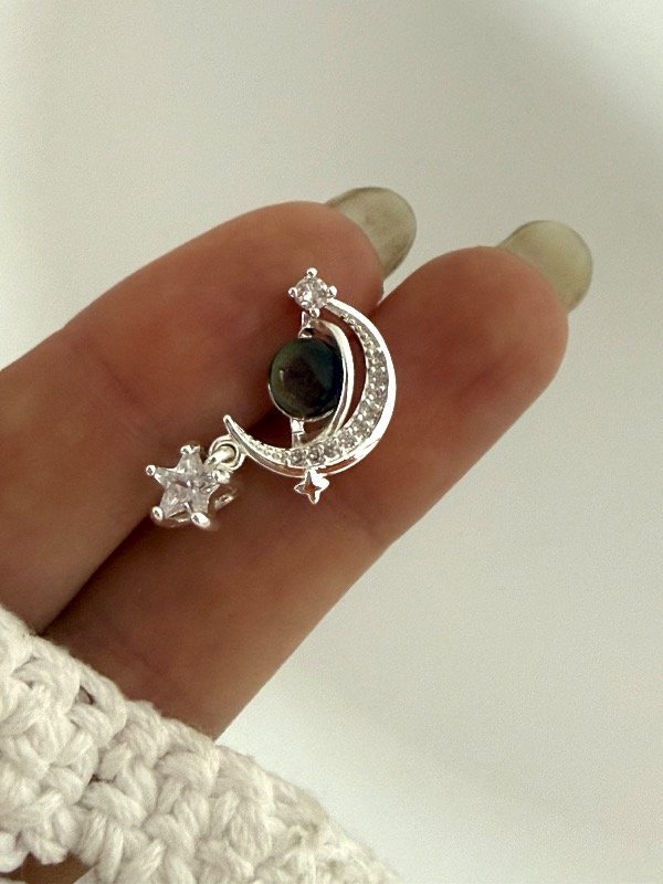 Producto - DB592 Dije luna con piedra cubik y micropave 2 cm