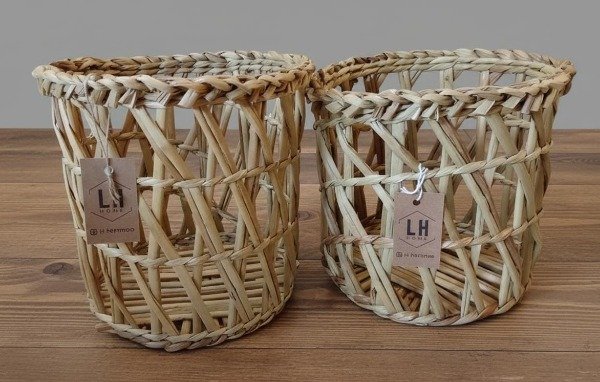 Producto - Canasto Junco + calado completo Rombo