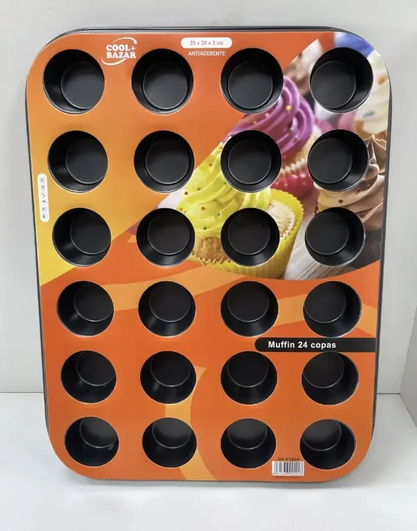 Producto - MOLDE PARA 24 MINI MUFFINS NRO 8 TEFLON ANTIADHERENTE - 0