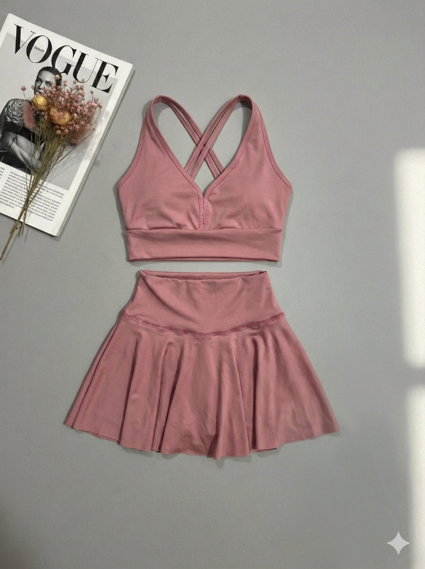 Producto - Pollera Short más Top ROSA