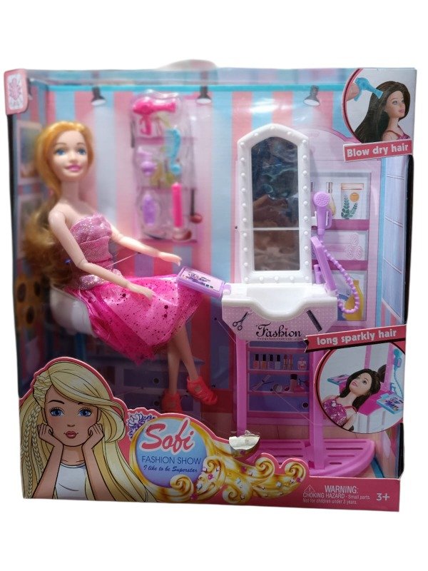 Producto - MUÑECA CON ACCESORIO DE BELLEZA