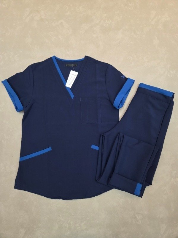 Producto - SELVA SPANDEX (Azul detalle azul francia)