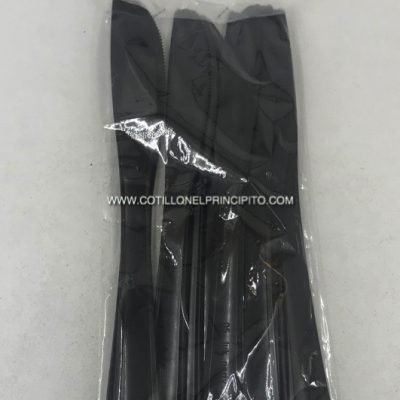Producto - Cuchillo Plástico Negro x10