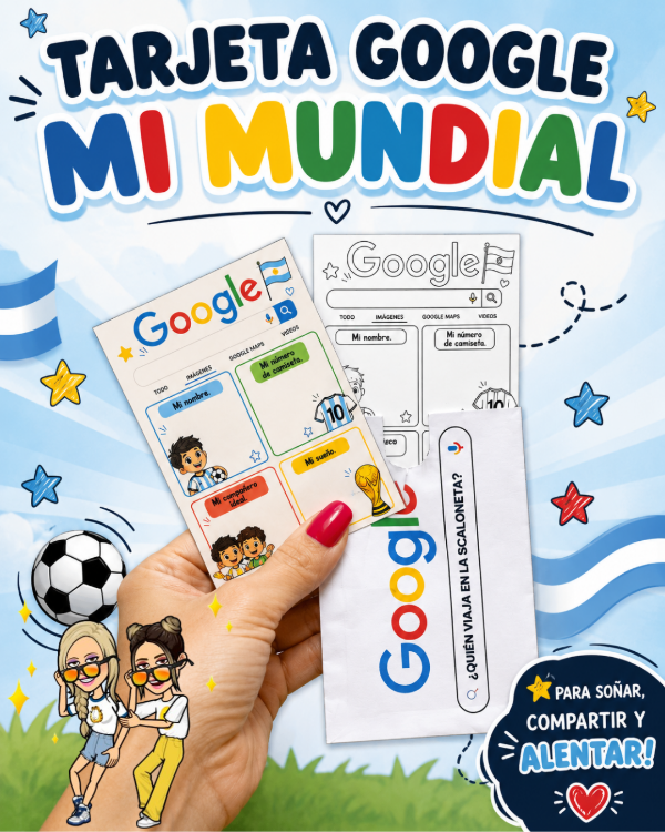 Producto - TARJETA GOOGLE. MI MUNDIAL