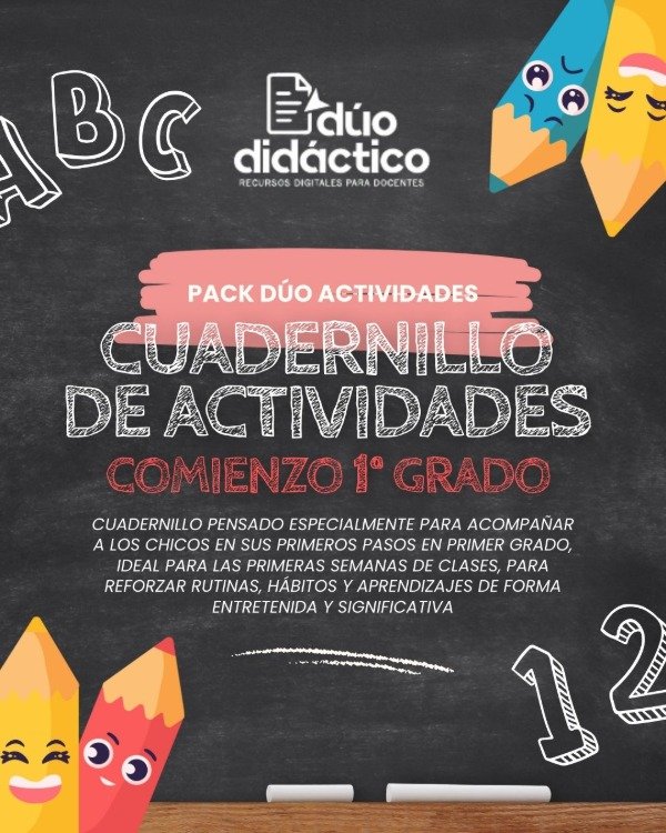 Producto - PACK DÚO CUADERNILLO DE ACTIVIDADES PARA COMIENZO 1ER GRADO