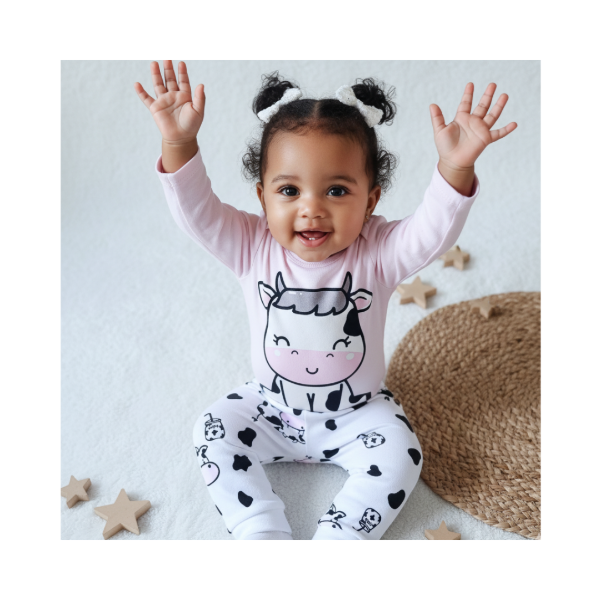 Producto - conjunto VAQUITA rosa