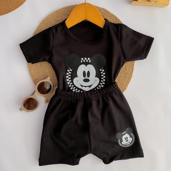 Producto - Conjunto Waffle Estampado Body + Short + Bandana