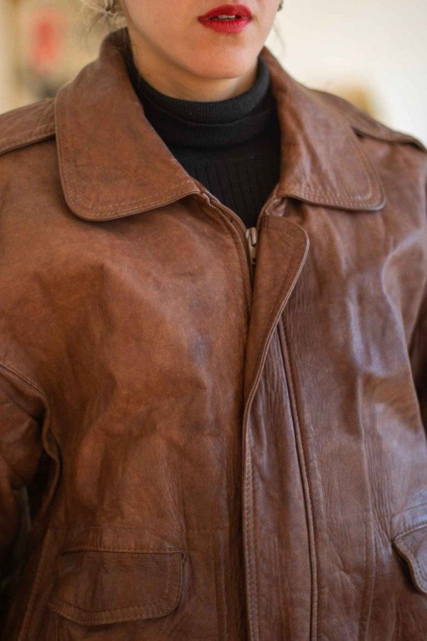 Producto - Bomber Brown Leather Talle:L - 2