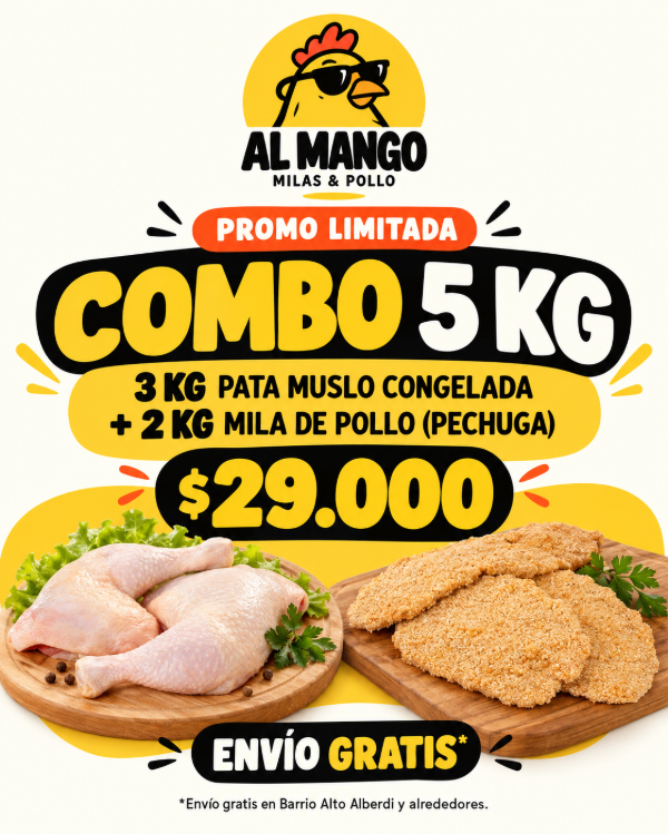 Producto - Combo 5 kg - Pata muslo y milanesas de pechuga