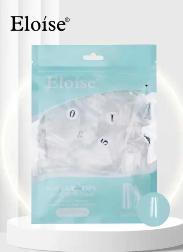 Producto - TIPS SOFT GEL LONG COFFIN x500 UNIDADES ELOISE
