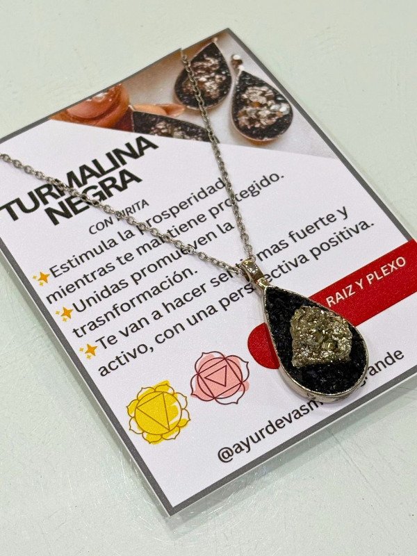 Producto - Amuleto collar turmalina con pirita