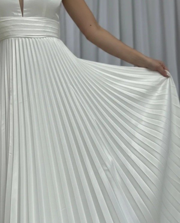 Producto - Vestido Largo Novia Plisado - 3