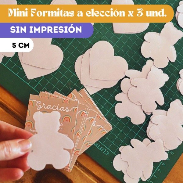 Producto - Mini Formitas a elección (Pack x 3u.) / SIN IMPRESIÓN