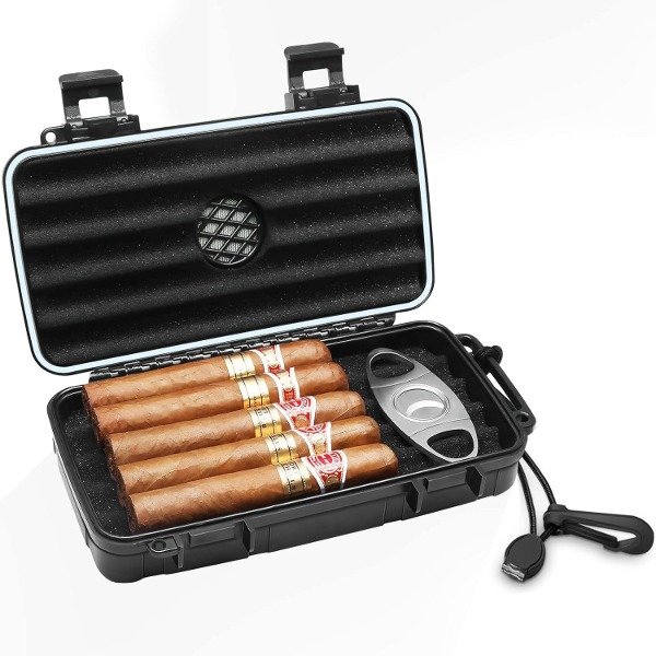 Producto - Estuche Portátil Cigarro Impermeable Hermético Habano Viaje