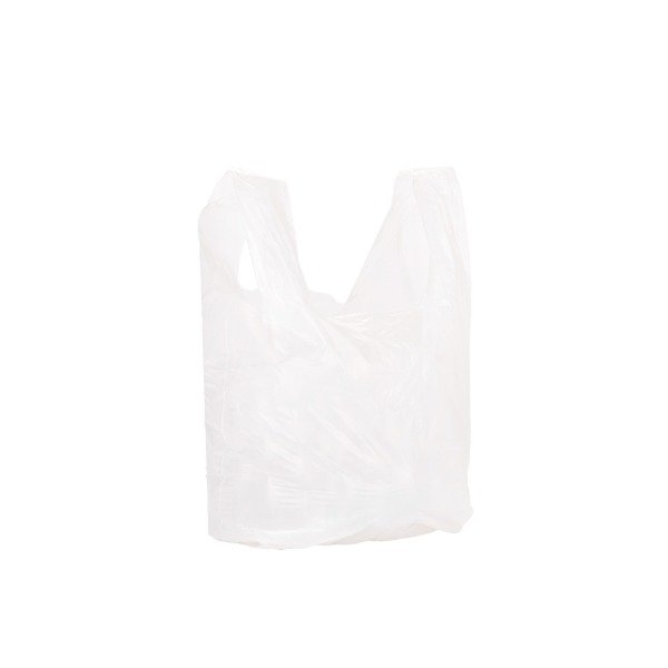 Producto - BOLSA CAMISETA 30X40 BLANCA NARANJITA