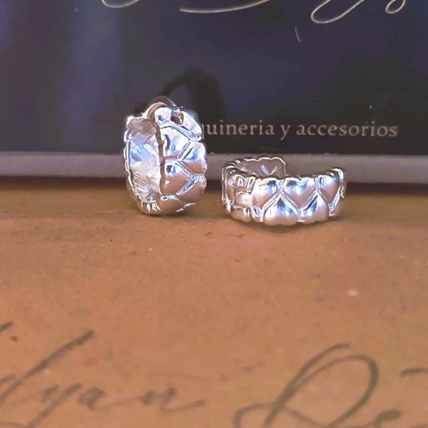 Producto - Argollas corazon - Plata 900