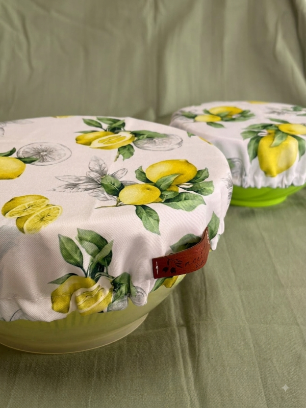Producto - Cubre Bowls Impermeables "Limonada" - Pack x2