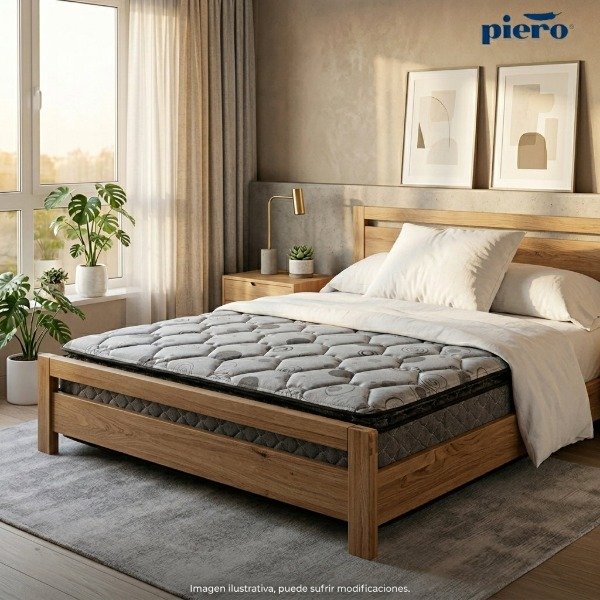Producto - Colchón Piero Regno Doble Pillow Top 190x140 + 2 Almohadas de Regalo - 0