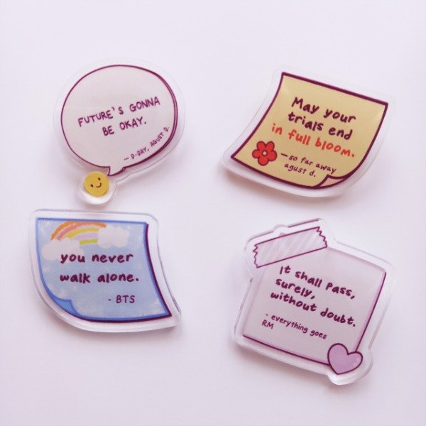 Producto - PINES LETRAS BTS