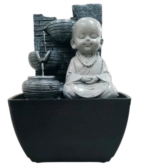 Producto - Fuente de agua 18 cm monje bebe tres caidas (fuc038ct)