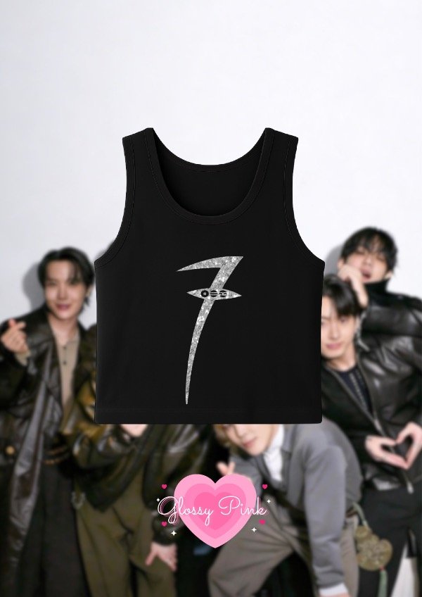 Producto - Tank Top 7 BTS - VINILO TEXTIL GLITTER