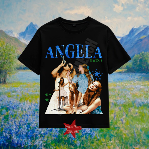 Remera clásica Angela Torres II (DTF + glitter)