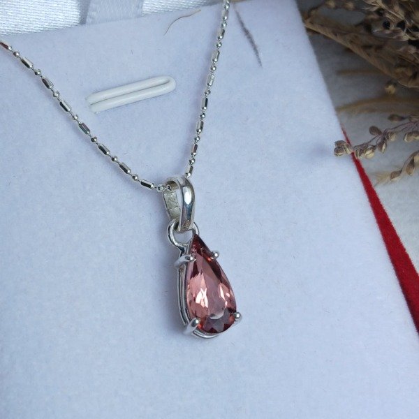 Producto - Conjunto Plata 925 - Turmalinas Rosas Facetadas - Juego Exclusivo Artesanal - 0