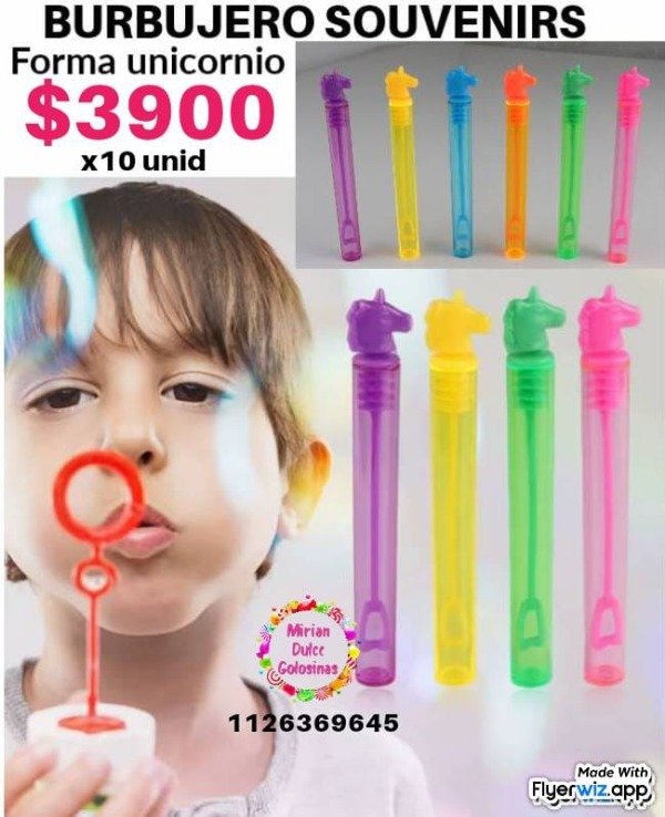 Producto - Burbujero unicornio x 10 unid