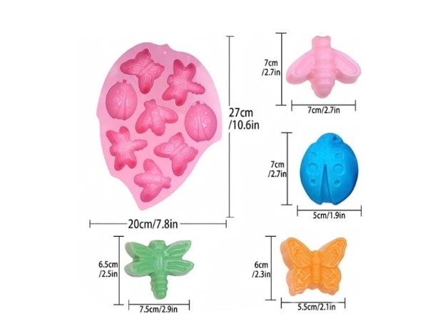Producto - MOLDE SILICONA X8 INSECTOS DIFERENTES - 1