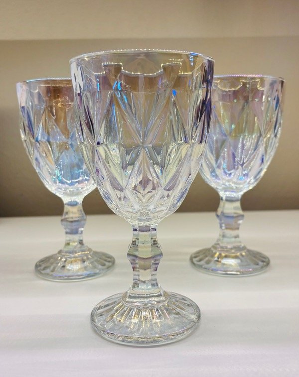 Producto - Set de 6 copas vidrio c/rombos