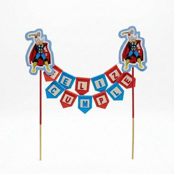 Producto - Topper banderin superheroes - 6