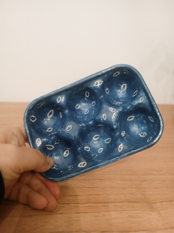 Producto - Huevera azul