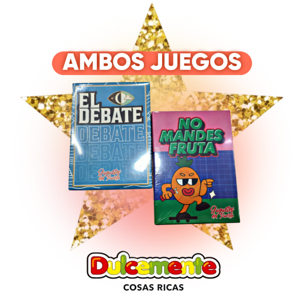 Producto - COMBO 2 JUEGOS DE CARTAS - NO MANDES FRUTA y EL DEBATE