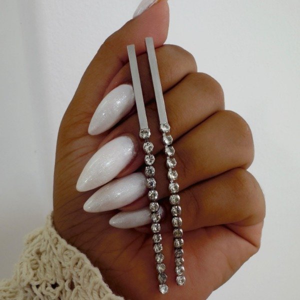 Producto - AROS ACERO BARRITA CON TIRA STRASS