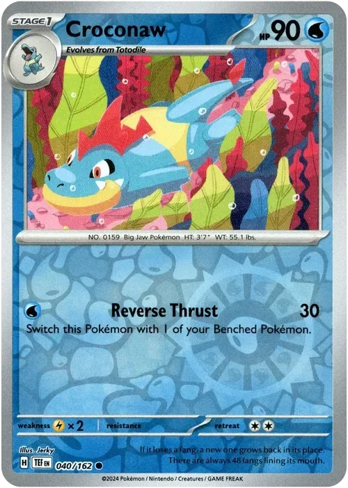 Producto - Croconaw - 040/162 - Temporal Forces - Reverse Holo