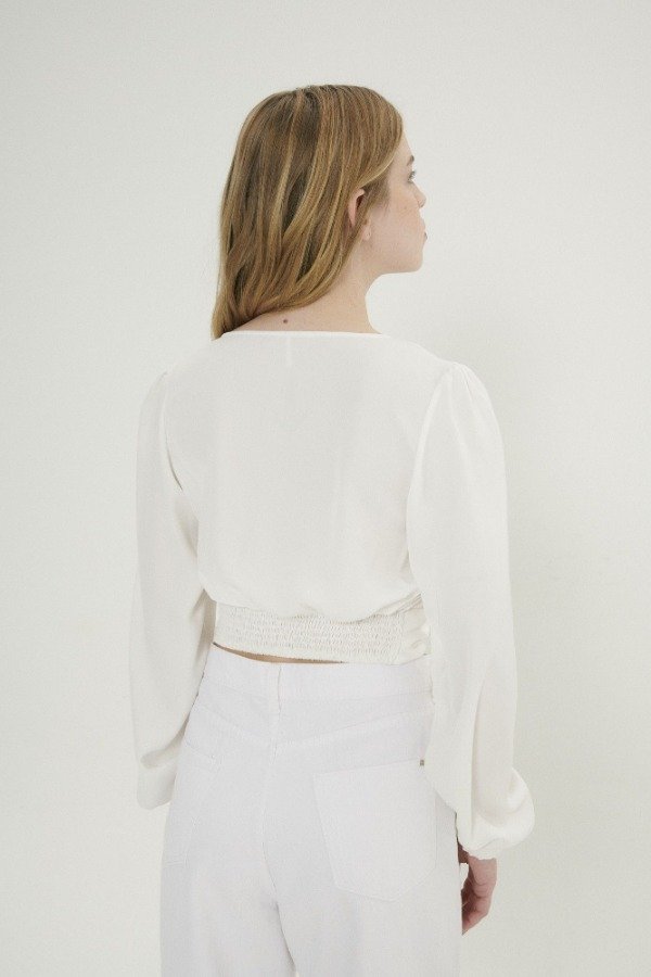 Producto - BLUSA ESC V CON FRUNCE - 3