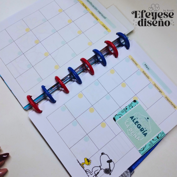 Producto - Agenda Perpetua Snoopy A5 Semana a la Vista con discos - 2