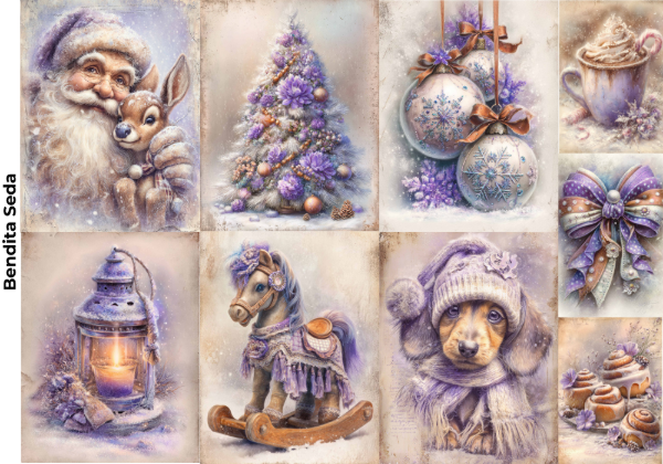 Producto - Bendita Seda 010 Navidad lila 3